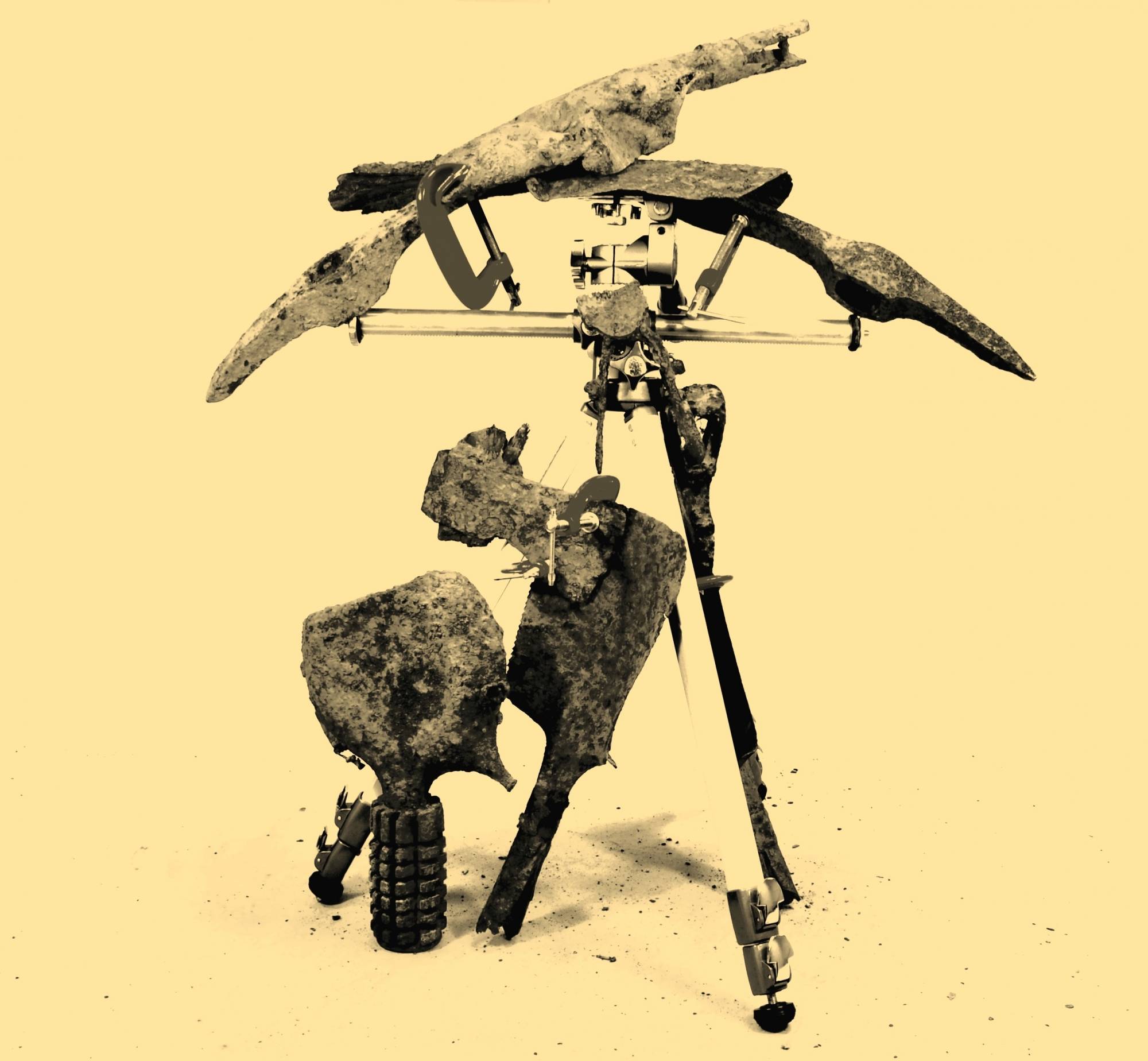 Structura, obiecte readymade, menghine manuale, procesare digitala, 2019